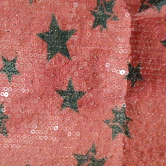 No Boundaries Sleeveless Tank Shiny Sequin Red With Stars - Size Small - Picture 3 of 7